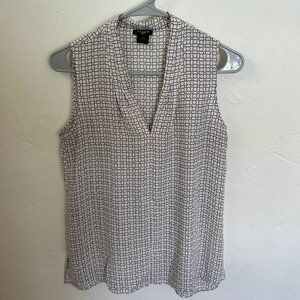 Sleeveless V Neck Blouse